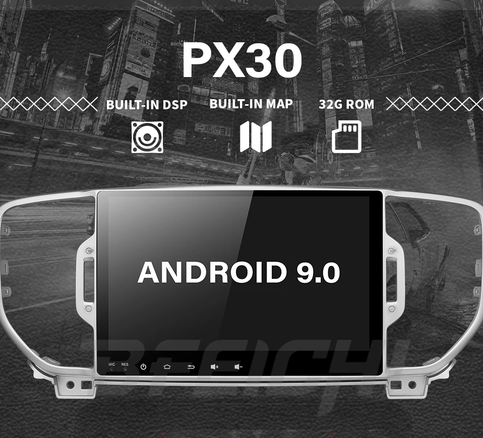 Sale PX30 new car dvd for KIA sportage 2016 2017 kx5 with car radio stereo multimedia player navigation Android 8.1 wifi media player 1