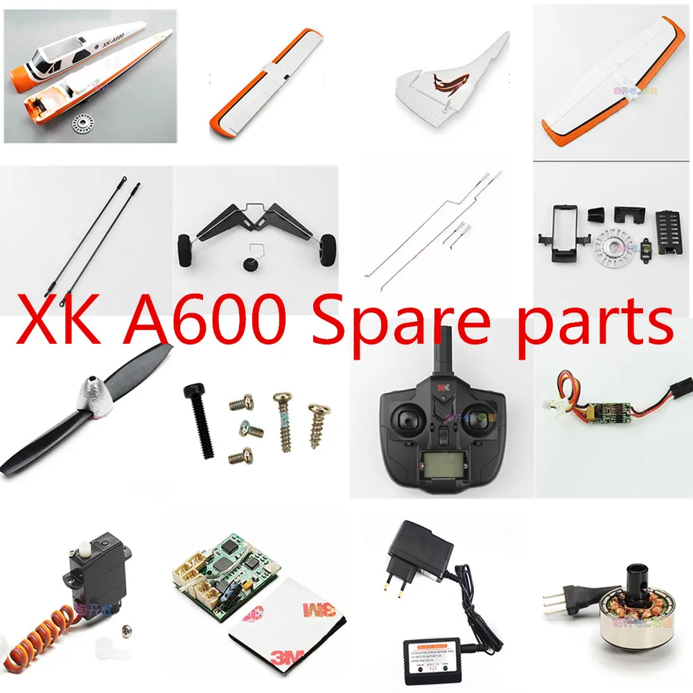 XK A600 RC самолет запасные части моторчик с пропеллером ESC сервопривод подсак крыло
