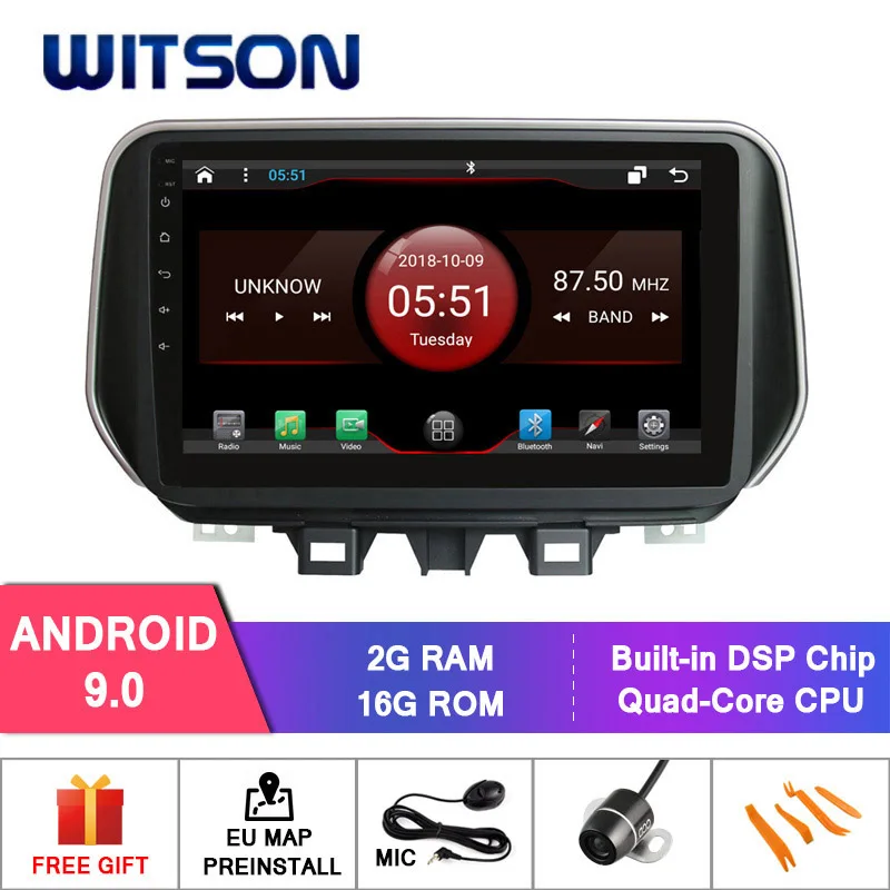 

WITSON 9" FULL HD TOUCH SCREEN Android 9.0 Octa-Core Car GPS Multimedia Navigation for HYUNDAI TUCSON IX35 2018 Car DVD Player