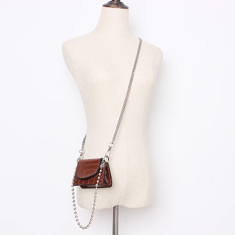 Осень весна роскошная сумка на пояс с узором аллигатора Женская многофункциональная сумка на пояс мини-сумка через плечо с цепочкой
