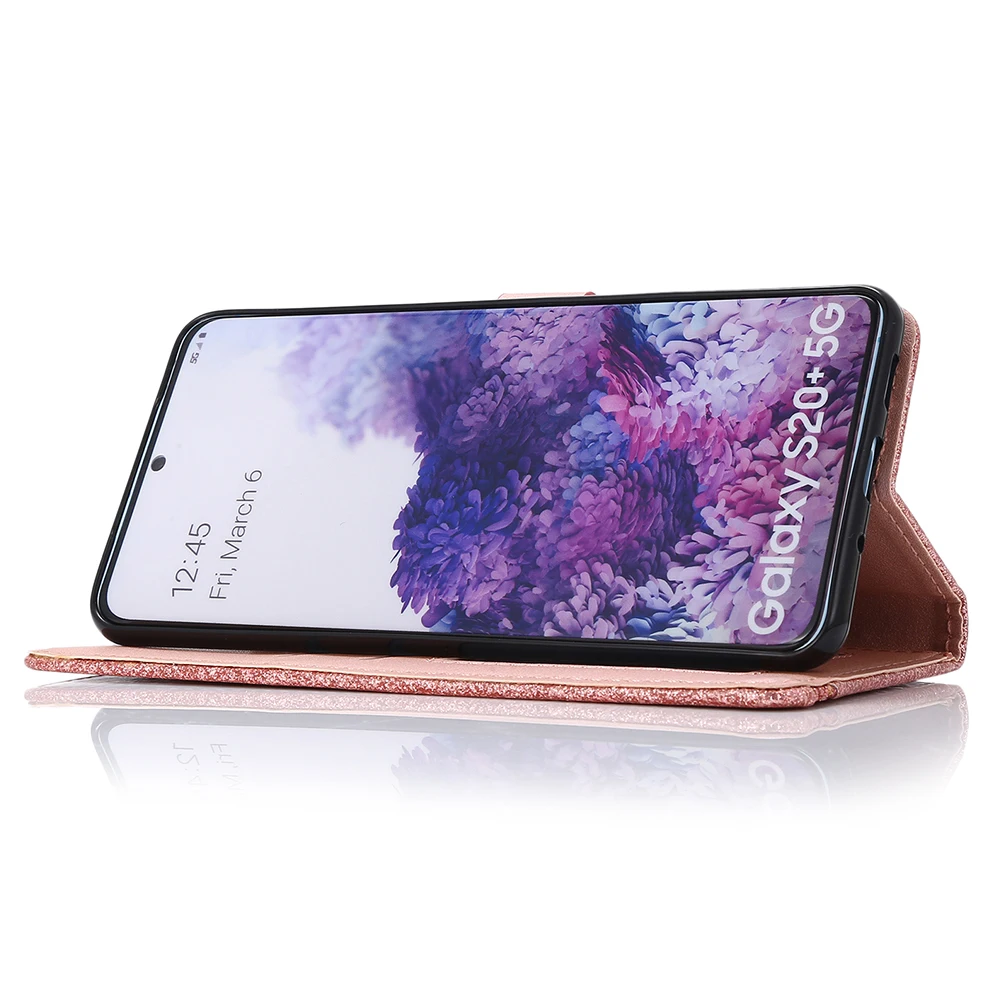 Premium Shiny Leather Wallet Flip Phone Case