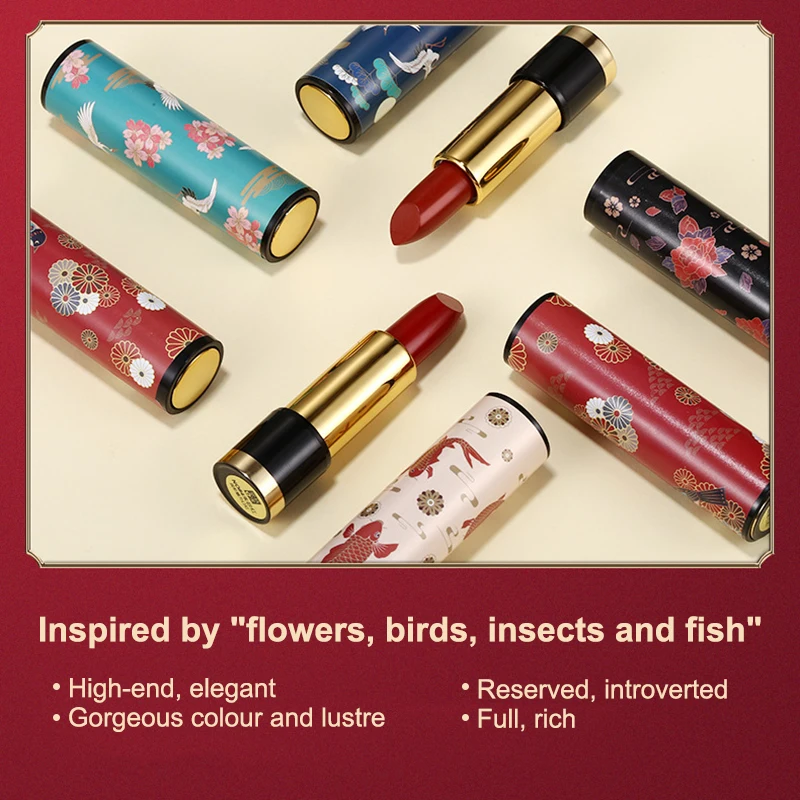 

Forbidden City Style Lipstick Set Moisturizing Non-stick Cup Waterproof Exquisite Matte Lipstick Kit