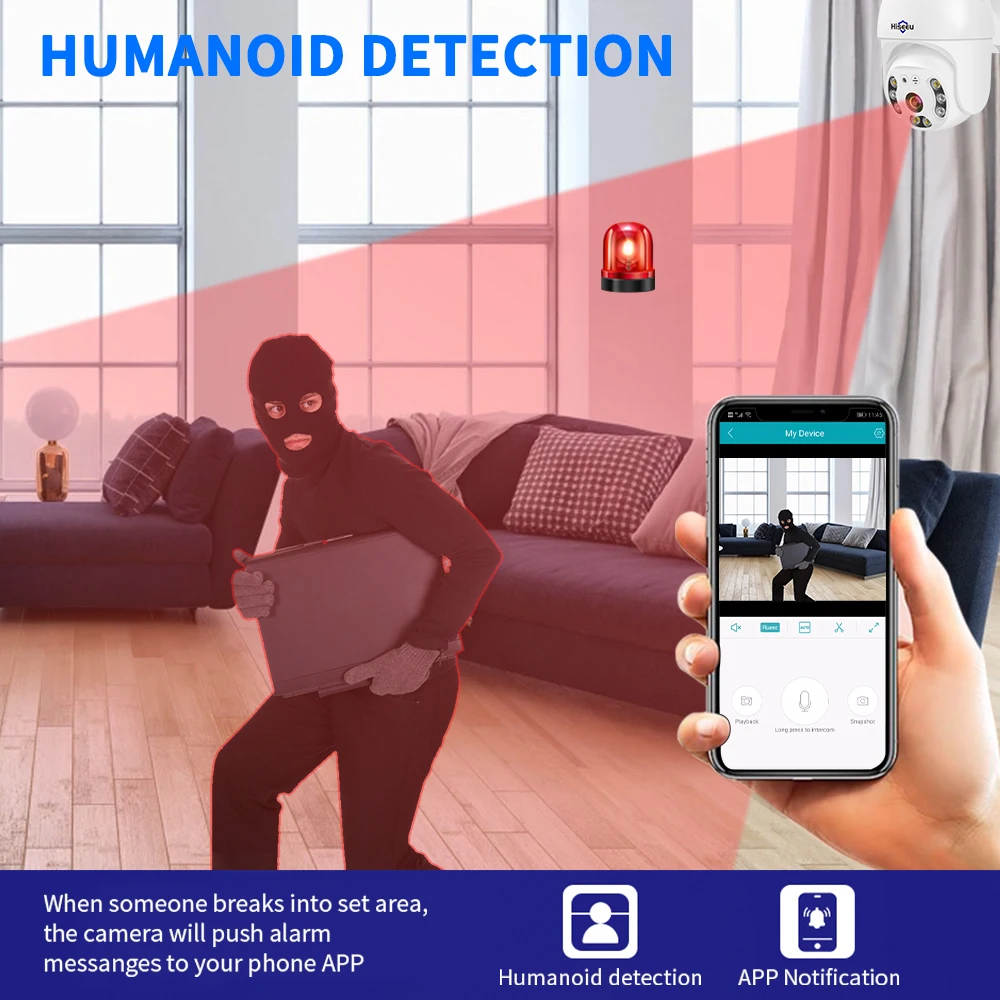 Hiseeu 4MP 5MP 8MP POE PTZ IP CCTV Surveillance Camera Digital ZOOM Waterproof ONVIF 4K Camera 2-Way Audio Face Detection