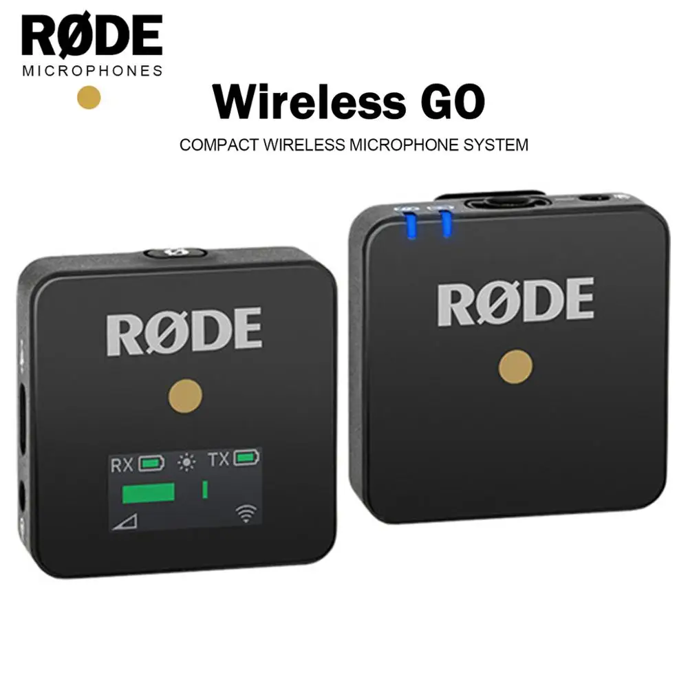 

Original RODE Wireless Go Professional Compact Microphone 2.4GHz Wireless Clip-on Small Condenser Mic for Camera Vlogging