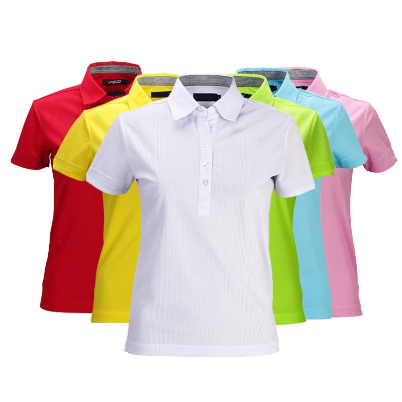 Women Polo t-Shirt Cotton Breathable Solid Regular Ball 