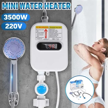 

New 3500W Electric Tankless Mini Instant Hot Water Heater Kitchen Faucet Tap Heating 3 Seconds Instant Heating LCD Display