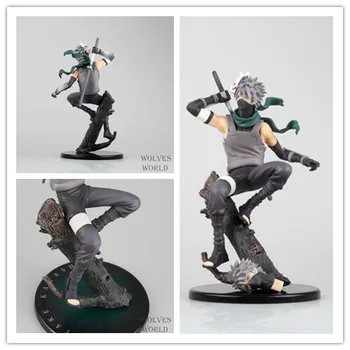 

Anime Naruto Hatake Kakashi Dark Second Generation PVC Action Figure Collectible Model doll toy 21cm
