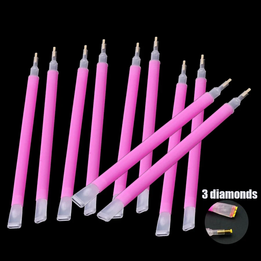 5D Diamond Painting Accessories DIY Tool full square round Point Drill Pen pictures of rhinestone 3 Diamonds 10/50pcs | Дом и сад