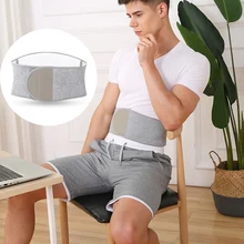 Adjustable Bamboo Charcoal Thermal Belt Plush Waist Protection Fitness Stomach Cold Protection Belt Durable Breathable Cosy Gray