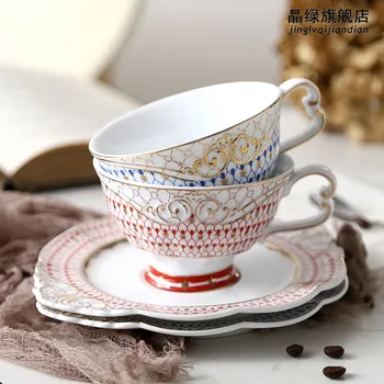 

Nordic Creative Coffee Mug Ceramic Cute Unique Coffee Cups Saucers House Water Mugs White Milk Cup Kupa Bardak Luxury Mug AC50BD