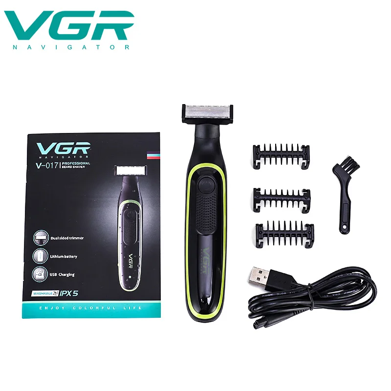 Vgr V-017 электробритва USB портотивная Зарядка для бритвы маленький Т-образный нож мужской и женский триммер для бритья волос