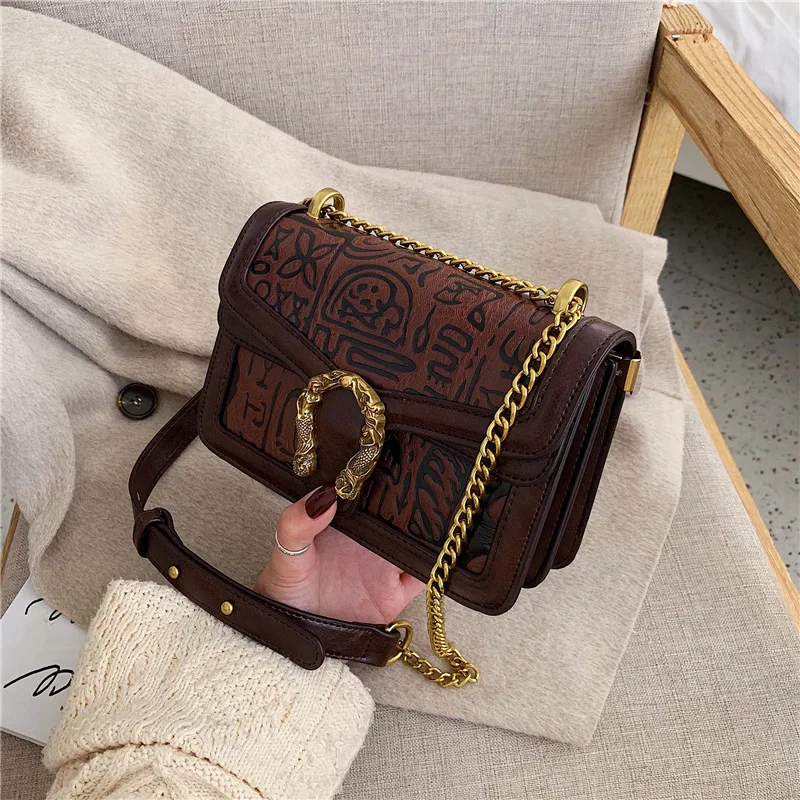 

2019 Winter New Style WOMEN'S Bag Korean-style Square Sling Bag Shoulder Embossed Pattern Solid Color WOMEN'S Fashion Handbag In