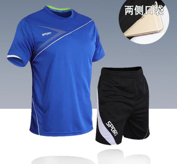 men's set sportswear kit short sleeve sports sport shirt men running 2pcs suit for soccer gym fitness men t-shirts+shorts sets men's set sportswear kit short sleeve sports sport shirt men running 2pcs suit for soccer gym fitness men t-shirts+shorts sets