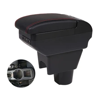 

Car For Renault Duster 2 Armrest Box Central Armrest Pad Usb Interface Microfiber Leather Special Central Storage Box