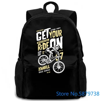 

Get Your Ride on Mens Downhill Mountain Biking CyclingER BikeR MTB Leisure women men backpack laptop travel school adult