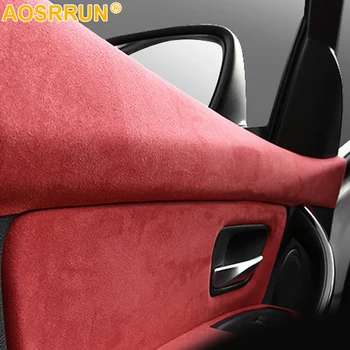 

For BMW F30 F31 F32 F34 3 4 Series 320i 328d car interior door cover SUEDE leather Car Accessories