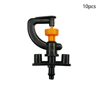 

10 Pcs Portable Micro Irrigation Sprinkler Durable Patio With Holder G Shaped 360 Degrees Rotating Plastic Nozzle Garden Tools