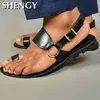 Men Shoes Male Flats Men Sandals Summer Slippers Shoes Men Flip Thong Vintage PU Outdoor Plus Size Sandals Zapatos De Hombres ► Photo 1/6