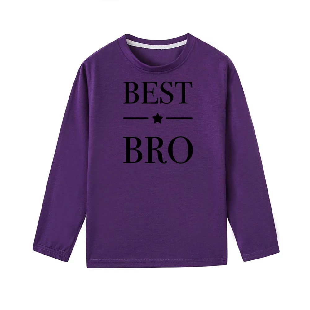 Лучшие братишки, лучшие одинаковые Топы И Футболки для близнецов, братишек и сестер, футболка с длинными рукавами, Детская забавная модная футболка - Цвет: 51Q5-KLTPP-