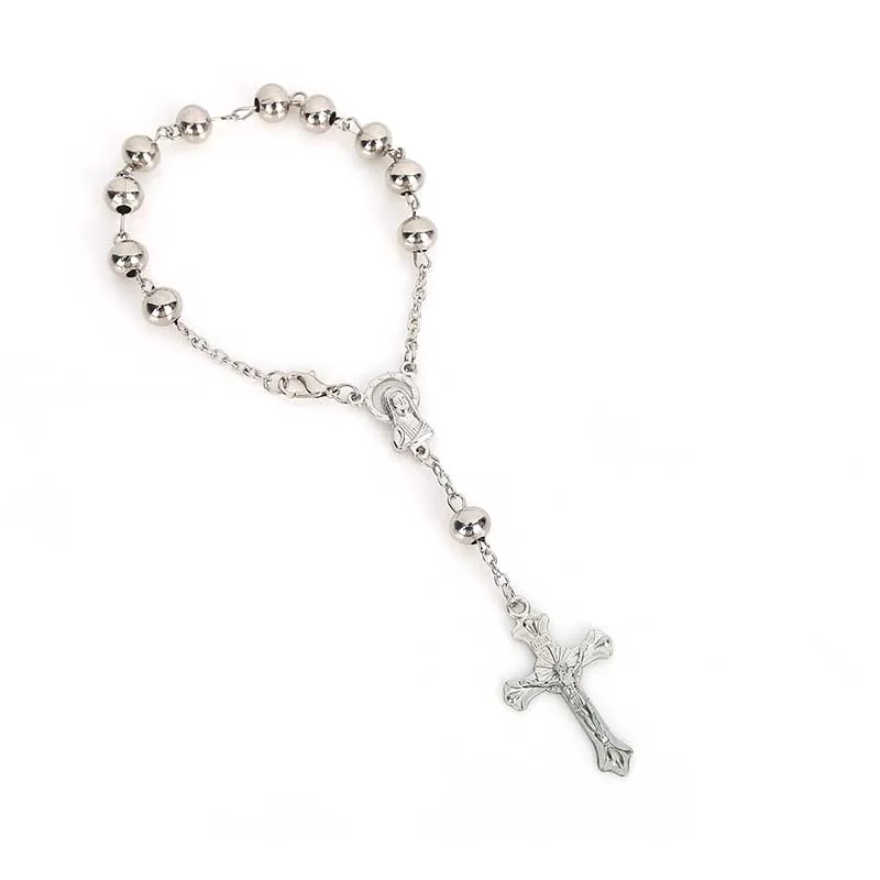 60 шт./католическая Роза в течение десяти лет белые железные четки автоматические