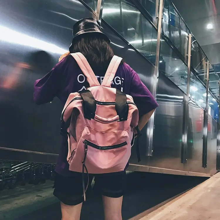 

New Style Korean-style Hand Dual Purpose Multi-functional Backpack Women's Simple Waterproof School Bag Travel Bag