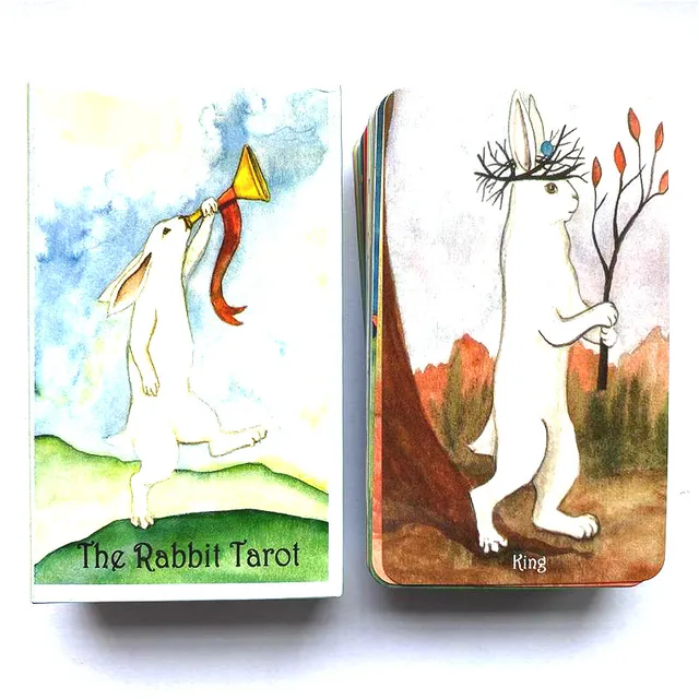 The Rabbit Tarot Cards PDF Guidebook English Version  Divination Taort Deck Women Party Kids playing Entertainment Board Game 2