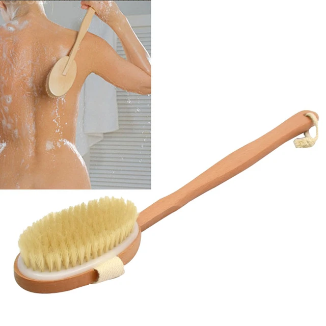 5Pieces Natural Bristle Bath Brush Set Exfoliating Promote Blood  Circulations Massage Brush Wooden Body Dry Brush Dropshipping - AliExpress