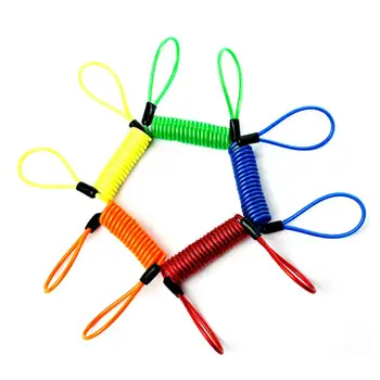 

120cm Motorcycle Motorbike Security Disc Brake Lock Spring Reminder Cable Coil