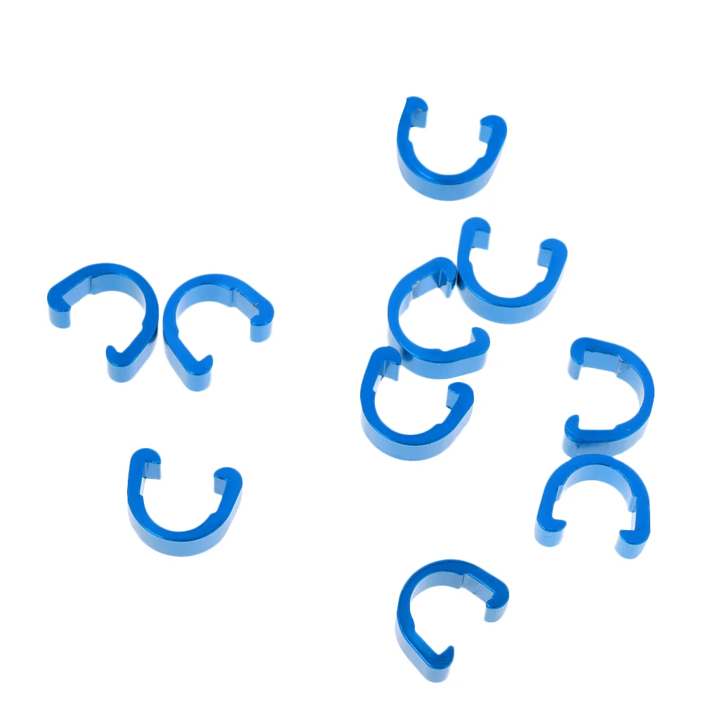 10Pcs Aluminum Alloy Bike Bicycle Brake Shifter Cable Buckle Cycling Housing Hose Guides C-Clip