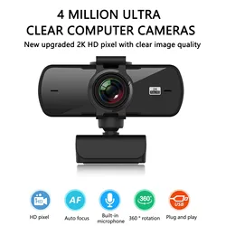 Frete grátis carprie webcam 2k hd vídeo conferência web classe ao vivo webcam foco automático câmara de vídeo para gravação em casa