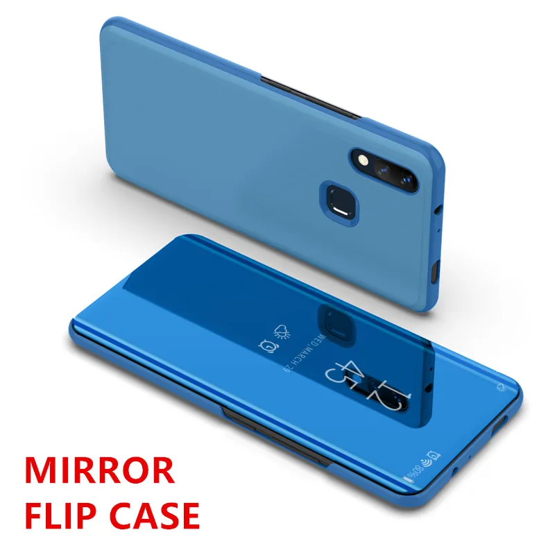 Умный зеркальный флип чехол для Xiaomi Redmi Note 9 8 7 Pro 8T 9A 9C 8A K20 K30 Ultra 7A 6 5 4X кожаный