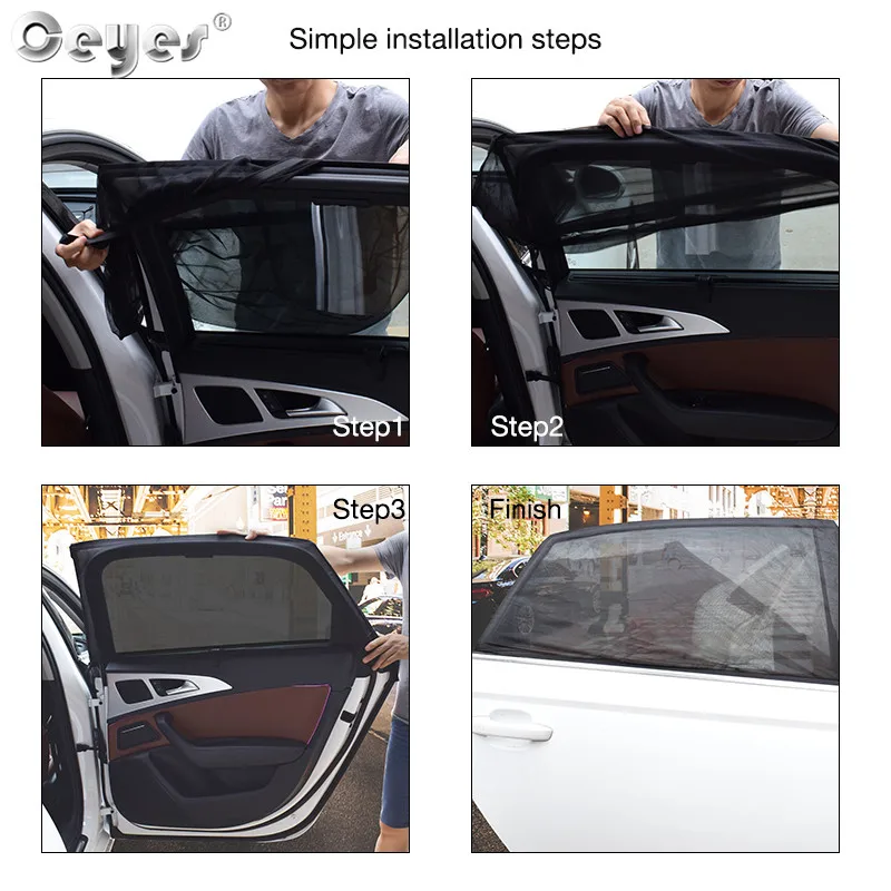 Car Window Sun Shade UV Protection Car Curtain Sunshade Side Window Mesh Sun Visor Summer Window Film (10)
