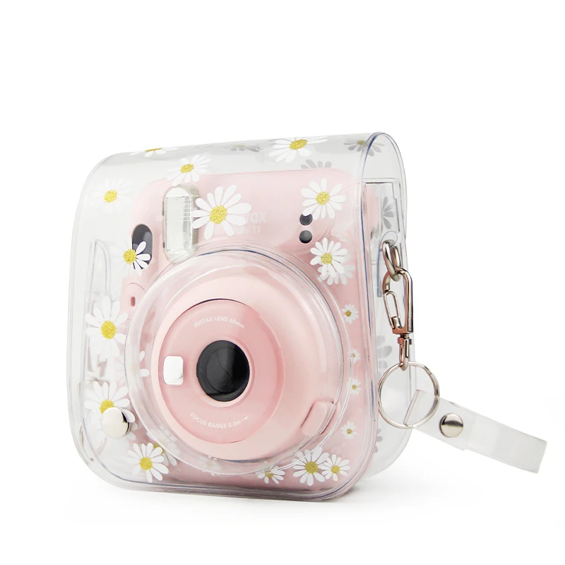 Bigking Kameratasche transparente kleine Kameratasche PVC-Hülle mit Schultergurt für Fuji_Film Insta_x Mini 09.11.8