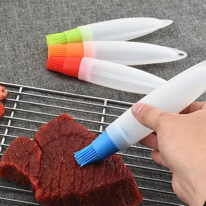 1Pc New Silicone Oil Brush For BBQ Soy Sauce Dispenser Honey Container Grill Tool Kitchen Utensils Cooking Safety Basting Brush