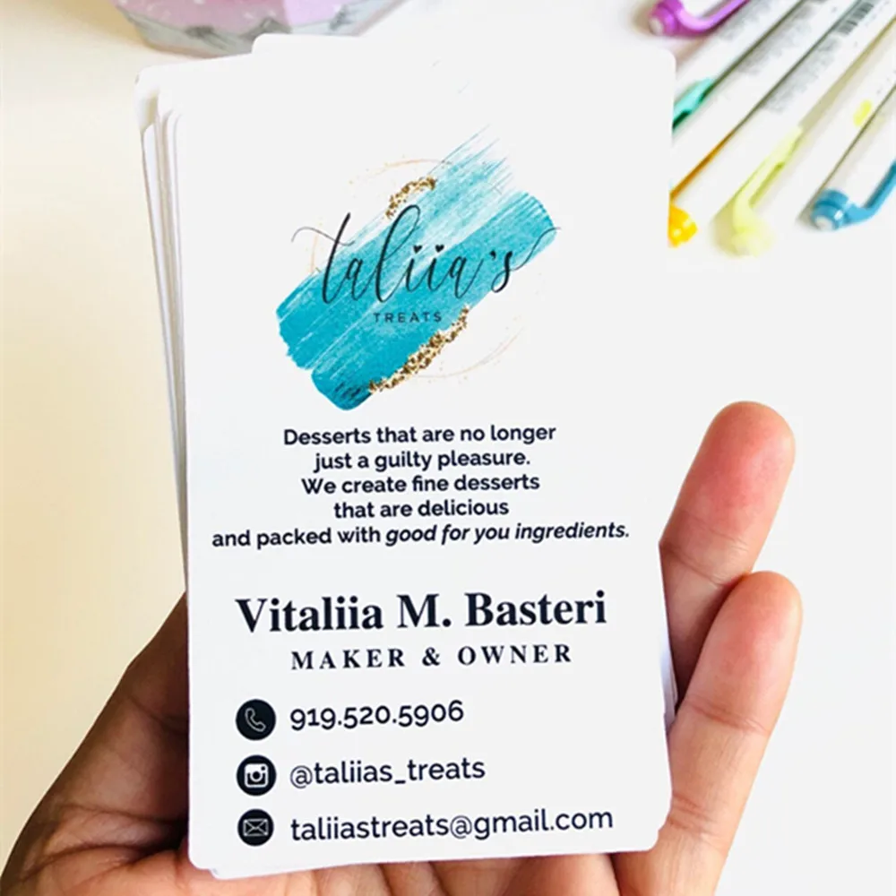 Biglietti Da Visita Con Testo Personalizzato, Biglietti Di Ringraziamento, Personalizza Logo Social Media Cards, Biglietti Di Marketing Aziendale