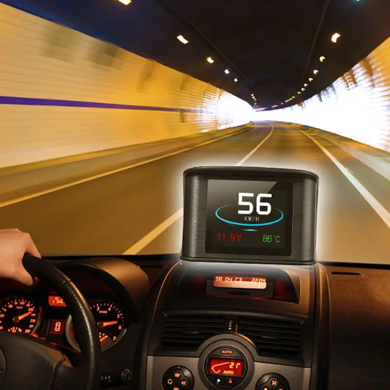 Автомобильный HUD универсальный дисплей OBD скорость метр цифровой проектор скорости лобовое стекло проекция с сверхскоростным транспортным средством