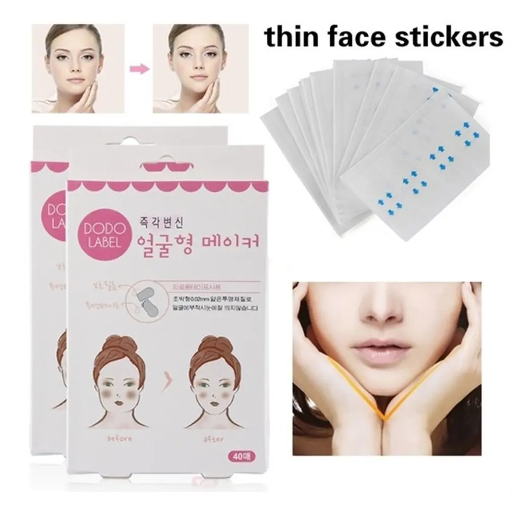 40 Pcs/box Invisible Thin Face Facial Stickers Facial Line Wrinkle