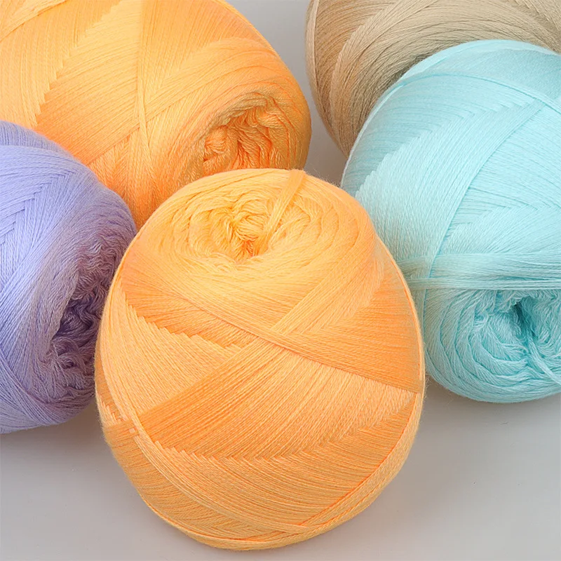 3pcs Mercerized Cotton Wool Hand-woven Scarf Line Diy Milk Cotton Multi-strand Pure Cotton Yarn Baby Wool 100g Yarn for Knitting
