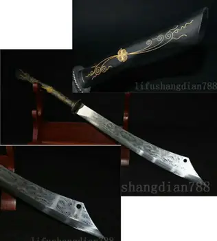 

DAMASCUS FOLDED STEEL BLADE HIGH QUALITY HAND MADE CHINESE SWORD DING HUI DAO