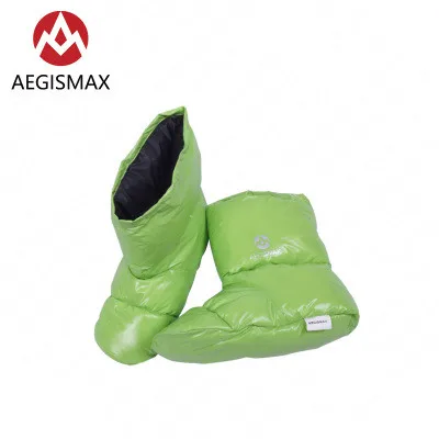 Green AEGISMAX/Ультралегкая Нескользящая теплая зимняя обувь унисекс на утином пуху; хлопковая обувь на мягкой подошве; домашняя теплая обувь - Цвет: Green