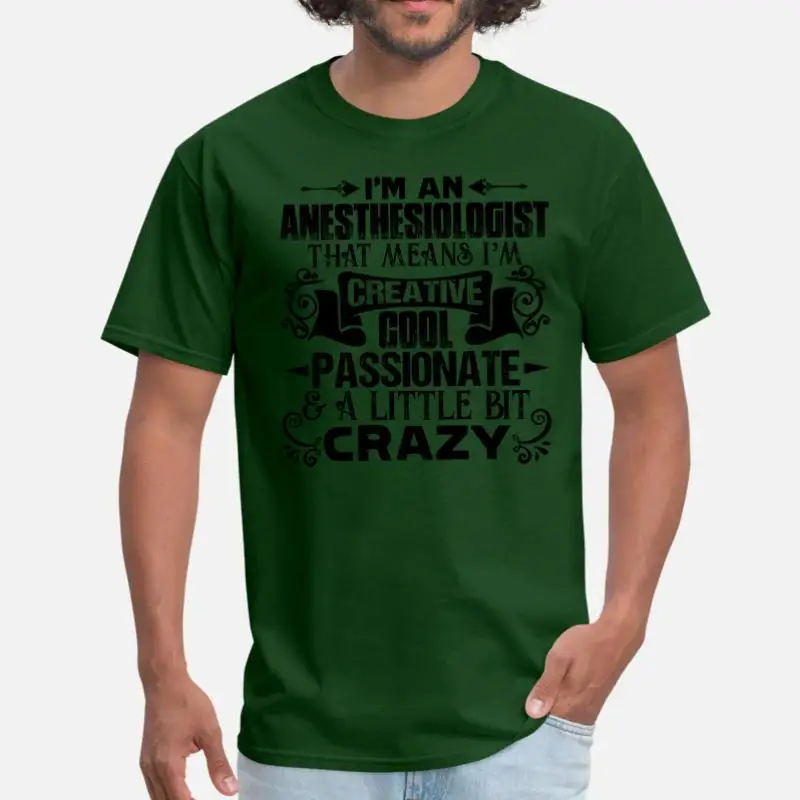

Designing Anesthesiologist Men's T Shirt Woman Crew Neck Fashion T Shirt Man Short-Sleeve Solid Color Hiphop Top