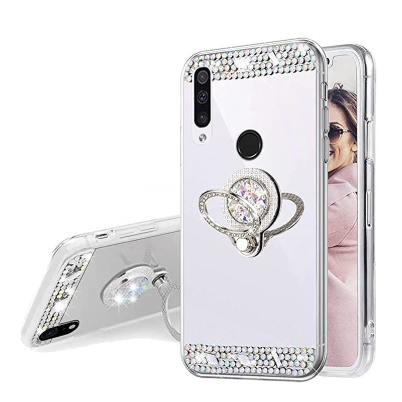 Зеркальный силиконовый чехол с кольцом для Huawei P30 Pro P40 P20 lite E P Smart Z 2019 Honor view 20 30 10i 9