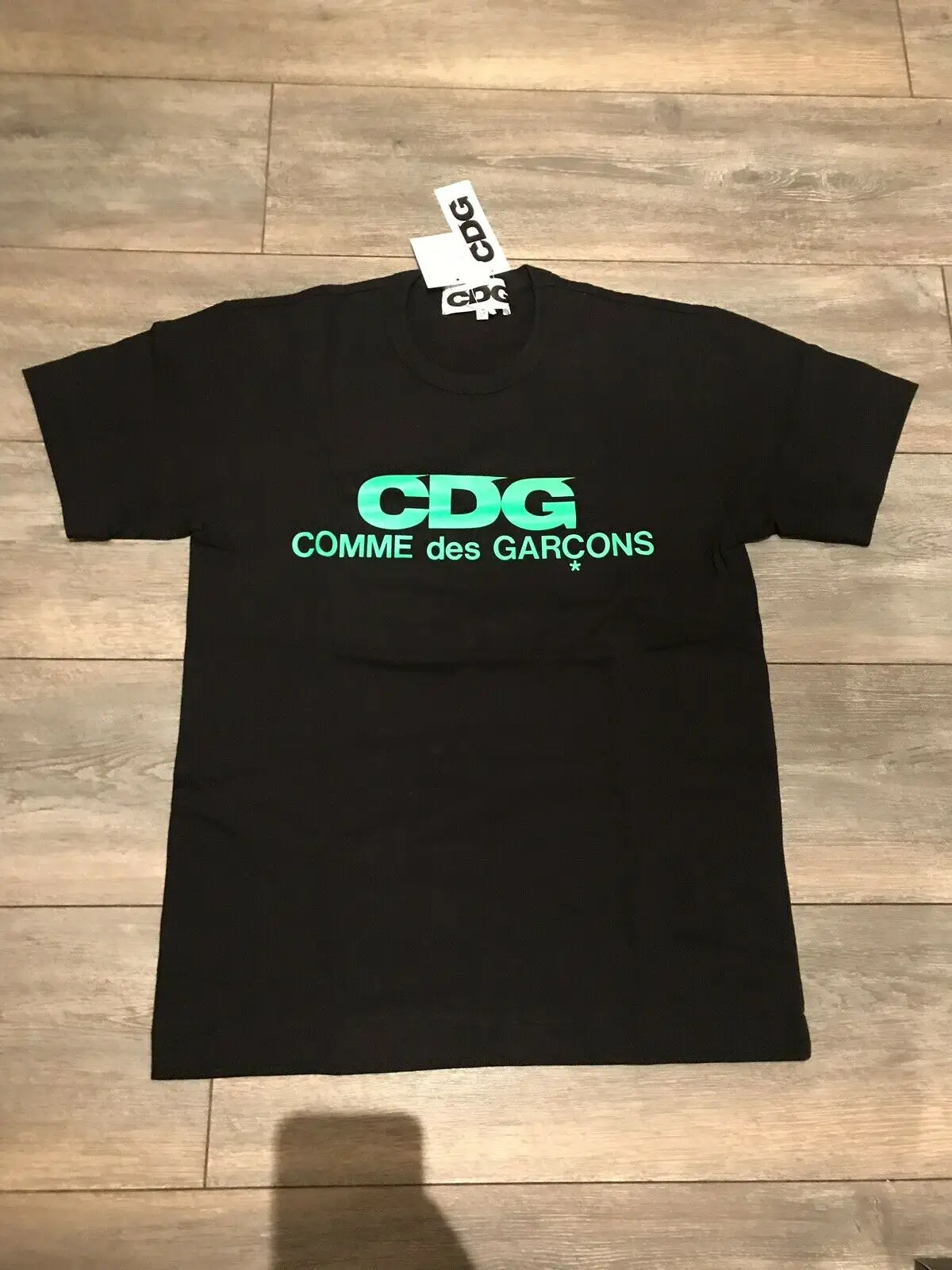 

Brand New nercdg Comme Des Garçons balck Neon Green T Shirt Size M Long Sleeve Hoddies unisex hoddie short sleeve Tee Shirt Free