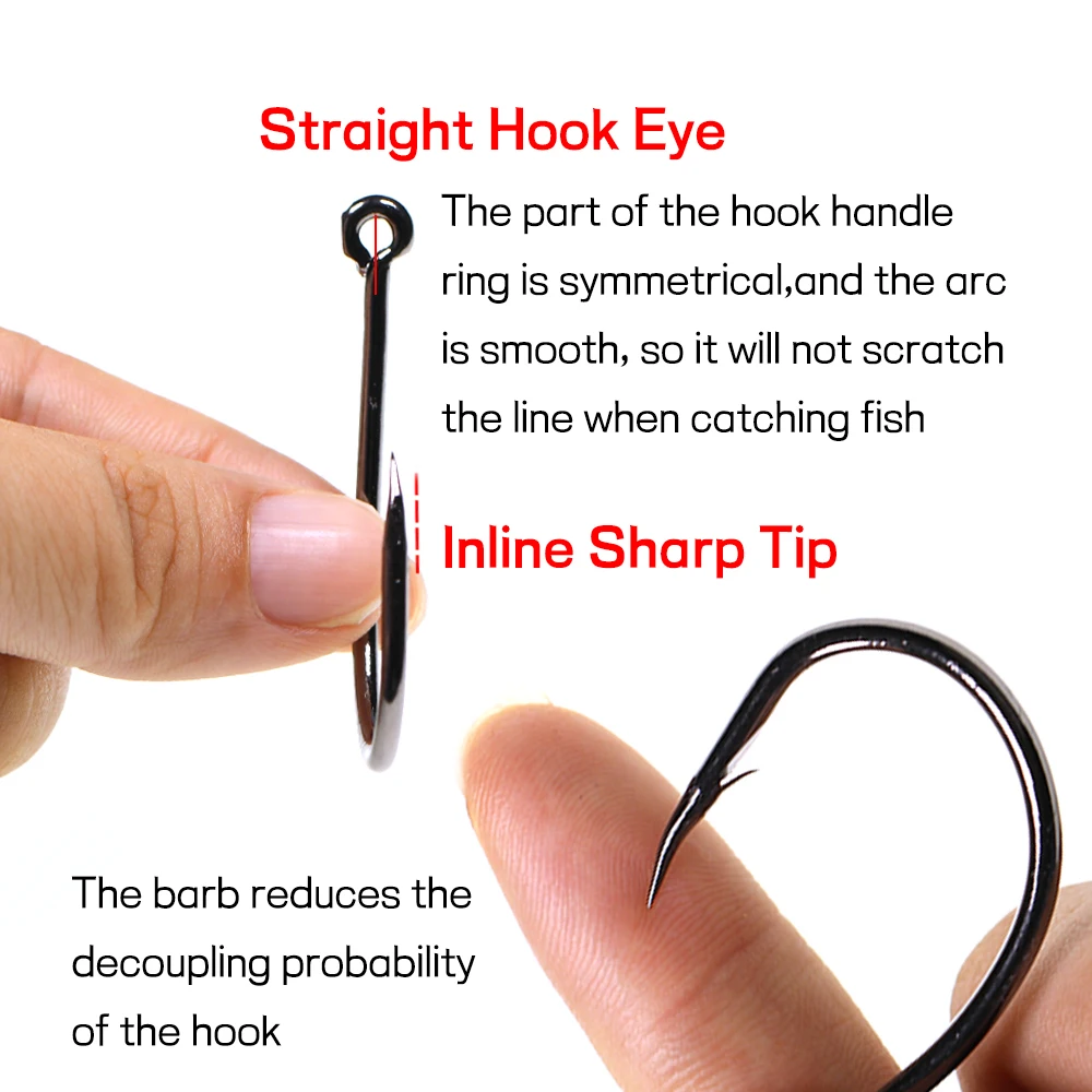 1Pack 3X Faultless O'shaughnessy Fishing Hook Barbed Fish Hooks for  Freshwater Saltwater Fishing Barbed Hook