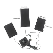 

H7JC Warm Waterproof USB Electric Clothes Inner Heating Pads Set Warming Thermal Vest Heated Patch for Outdoor Winter Camping