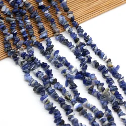 Multi-Colored Irregular Semi-Precious Stones - 6mm (Deep blue dongling)