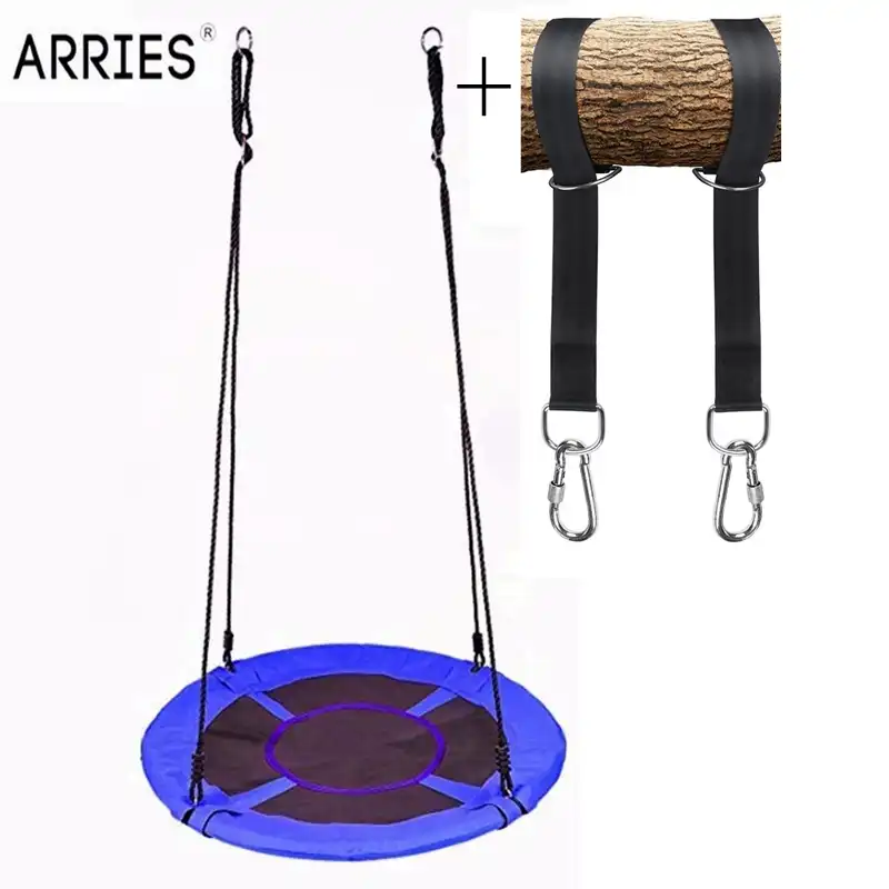 Columpio Redondo De Juguete Para Ninos Silla Colgante De Arbol Muebles De Jardin Patio De Juegos Diametro De 80cm Columpios Para El Patio Aliexpress