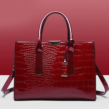 

Retro Crocodile Pattern Crossbody Bag For Women Fashion Handbag Waterproof Large Capacity Lady Shoulder Bag