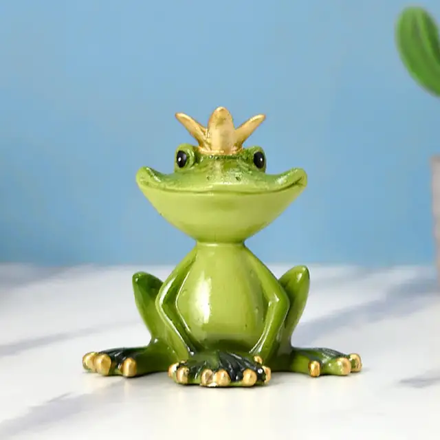 1Db/Set Aranyos Kerti Állati Gyanta Jóga Béka Figurák Északi Kézműves Dekorációk Otthoni Stúdió Dekoráció Díszek Modern - Image 5