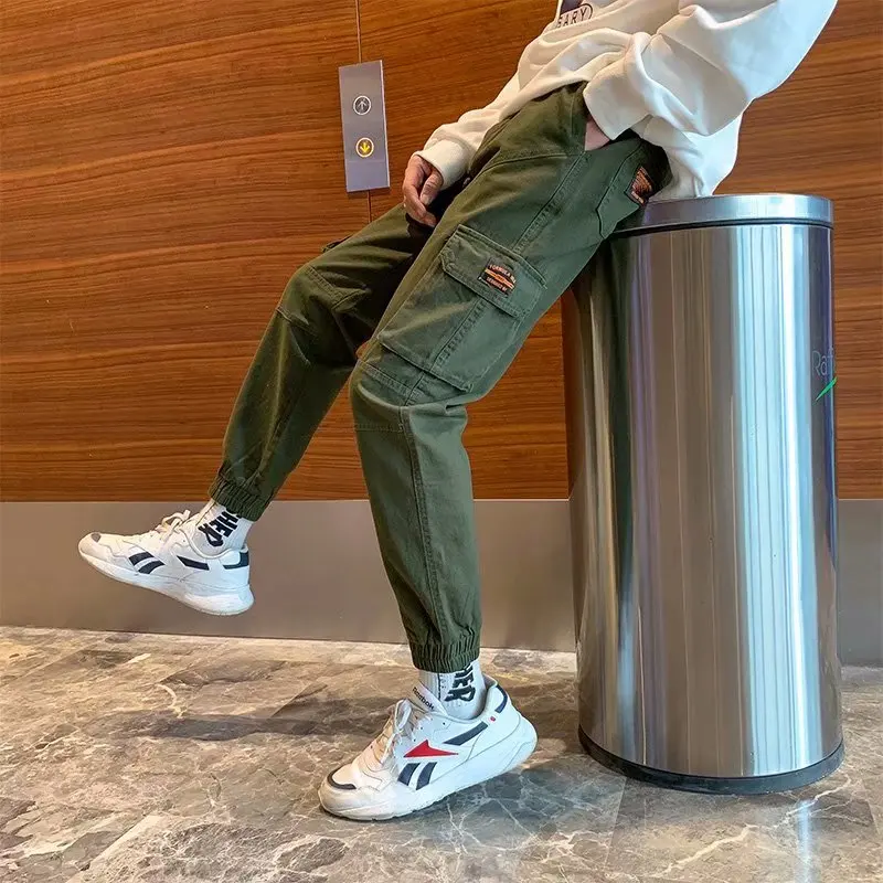 Джоггеры мужские брюки султанки для фитнеса повседневные до щиколотки уличная